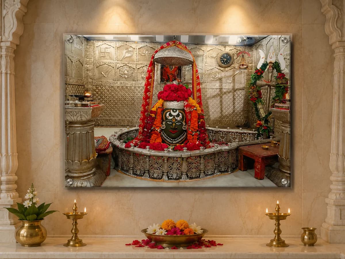 Mahakal Ujjain Temple Acrylic Wall Frame | Premium Wall & Temple Decor | Best for Gift