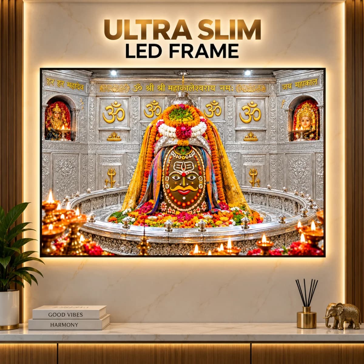 Ujjain Mahakal Jyotirling - Ultra Slim LED Photo Frame